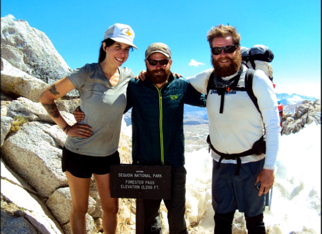 Me, Dewey and Masshole on Forester Pass.